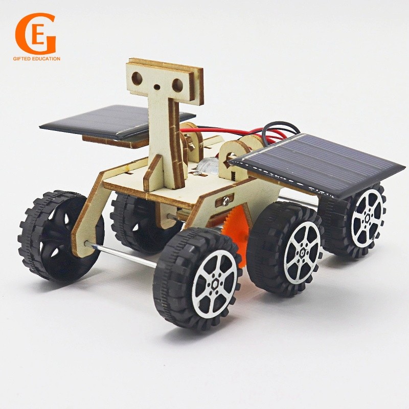 Gifted EDUCATION พลังงานแสงอาทิตย์ Lunar Rover DIY Handmade รุ่นวัสดุทดลองของเล่นนักเรียนโรงเรียนวิทยาศาสตร์นวัตกรรม