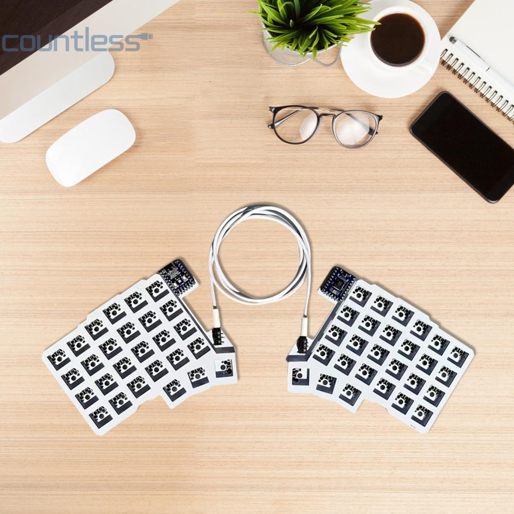 คีย์บอร์ดแยกคีย์บอร์ดแบบมีสาย Ergonomics Hot Swap Gaming Keyboard Split-layout Keyboard Customized P