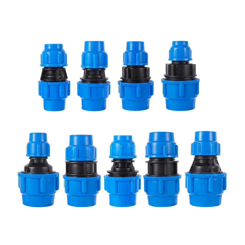 20/25/32/40/50 มม.ข้อต่อตรงท่อ PE Quick Connector ลดท่อน้ํา Joint เส้นผ่านศูนย์กลางตัวแปรพลาสติก Pvc อุปกรณ์