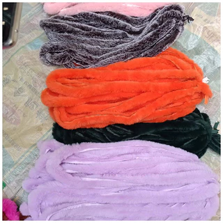 ริบบิ้นขนปุยเทียม หนา 5CM ตกแต่งเสื้อผ้า DIY ขนาด 1 เมตร หลากสี นุ่มฟู งานแฮนด์เมดคุณภาพสูง