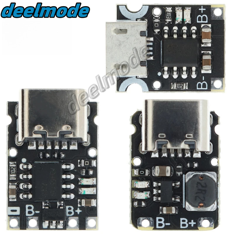 บอร์ดโมดูลป้องกันแบตเตอรี่ลิเธียม Type-C USB TP4057 1A TP4056 พร้อมตัวป้องกันอุณหภูมิ