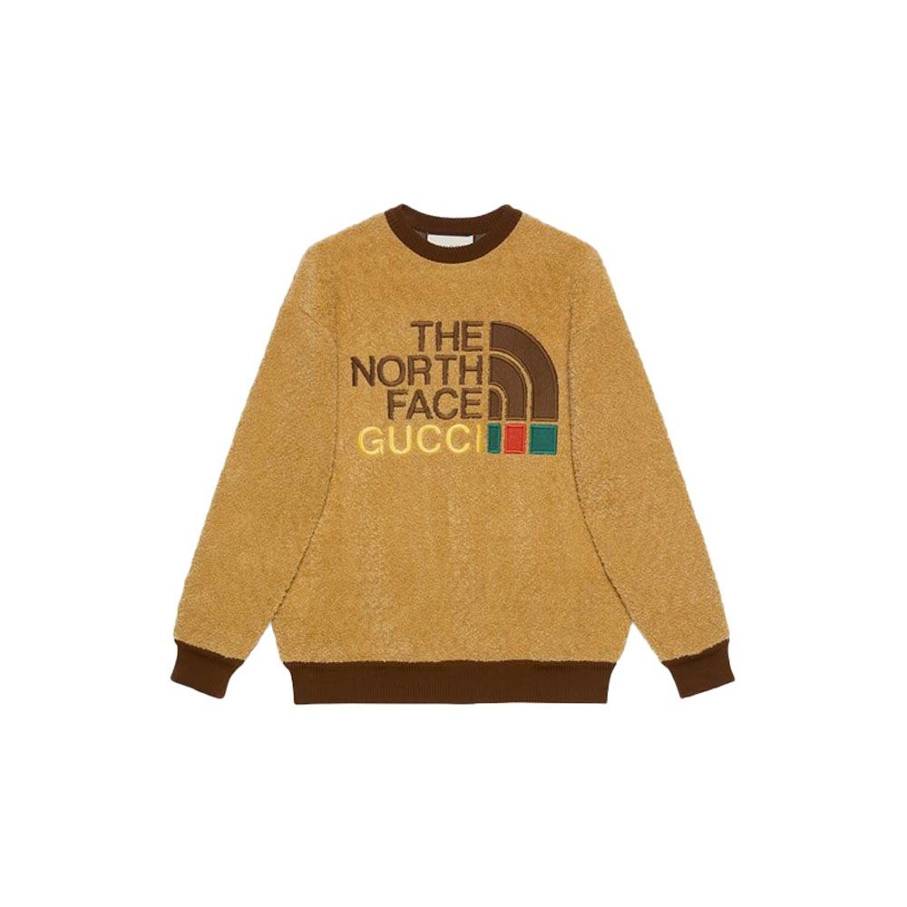 GUCCI x The North Face Faux Fur Sweatshirt Brown Unused