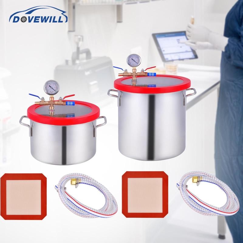 [Dovewill] Vacuum Chamber Vacuum Degasing Chamber Antifoam Barrel Stainless Steel Chamber สําหรับยิปซั่ม, Degasing สกัดแก๊ส