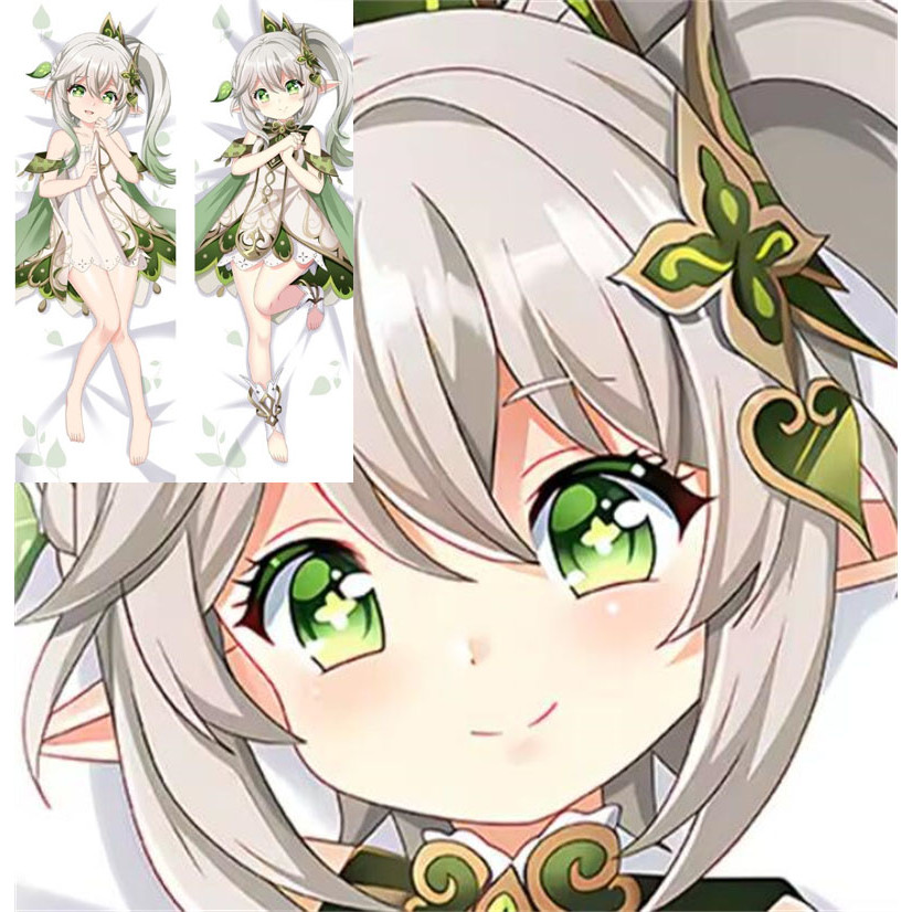 Genshin Impact Nahida Nahida Dakimakura ฝาครอบอะนิเมะเกมปลอกหมอนผ้าปูที่นอนของขวัญตกแต่ง 50*150 ซม.