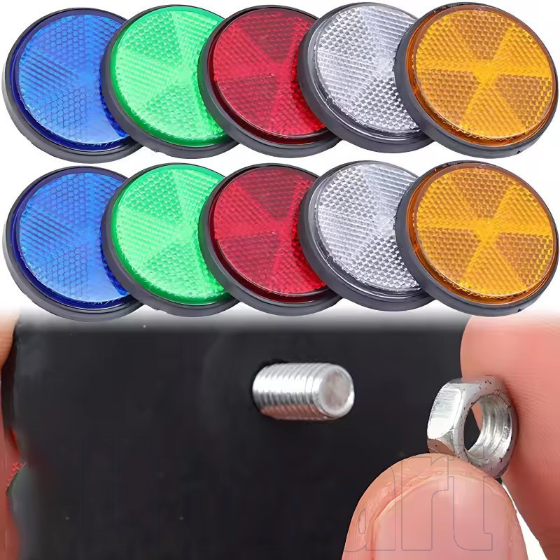 4/2/1 ชิ้นรถจักรยานยนต์คําเตือน Reflector – Reflectors สําหรับรถพ่วง, รถยนต์, จักรยาน, รถบรรทุก – ไฟเครื่องหมายรถยนต์ไฟฟ้า – วงกลมความปลอดภัย Reflector – รถแทรกเตอร์กลางคืนสะท้อนแสง