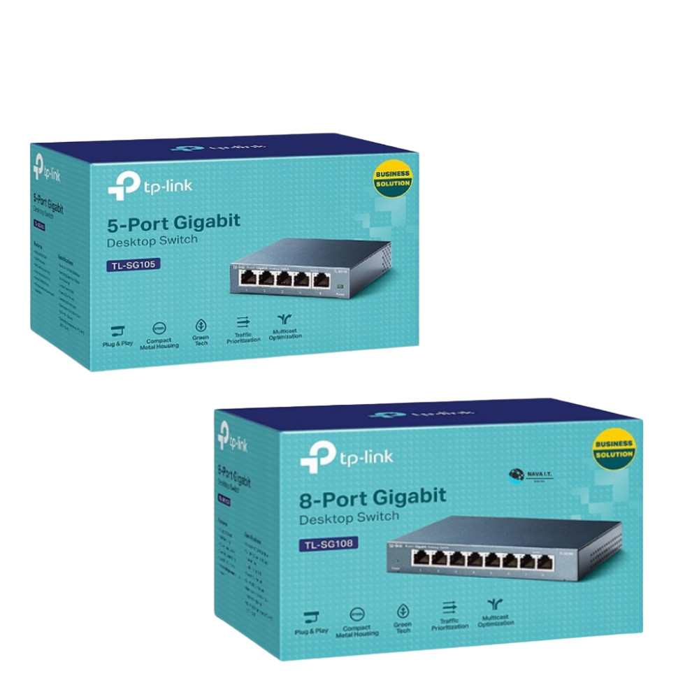 ⚡TP-LINK SWITCH HUB (สวิตซ์ฮับ)TL-SG105 5 PORTS TL-SG108 8 PORTS GIGABIT PORT⚡ ประกัน LT.