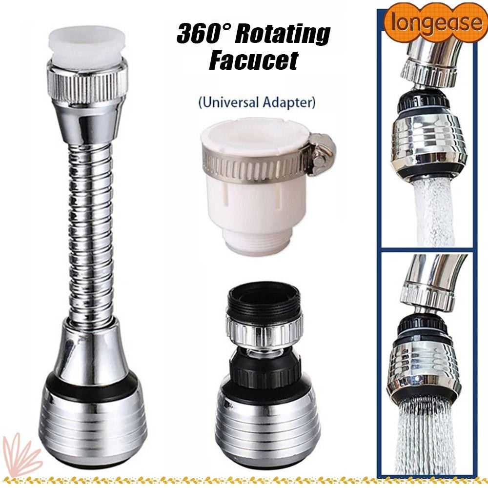 Longe 1 ชุดก๊อกน้ํา 360 องศา, Water Saver Universal หมุน Bubbler, ห้องน้ําห้องครัวเครื่องมือ Anti Splash Head Dual Mode หัวฉีดกรอง