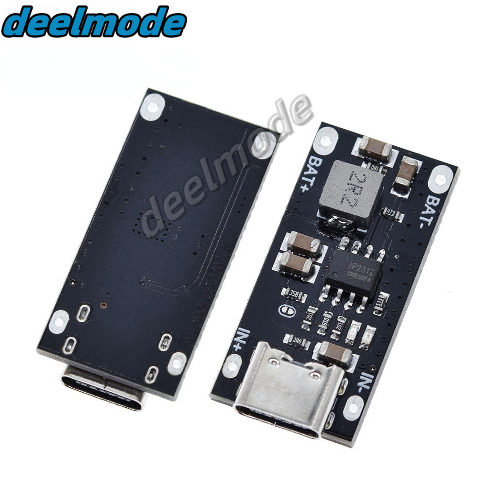 บอร์ดชาร์จแบตเตอรี่ลิเธียมโพลิเมอร์ Type C USB อินพุต กระแสไฟสูง 3A IP2312 CC/CV โหมด 5V เป็น 4.2V