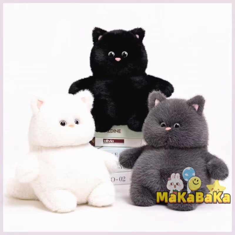 ตุ๊กตาแมวน่ารัก ผ้ากํามะหยี่ขนนิ่ม นิ่มมาก ของขวัญวันเกิดเพื่อน สําหรับแฟนสาว มีสีดํา สีขาว สีเทา