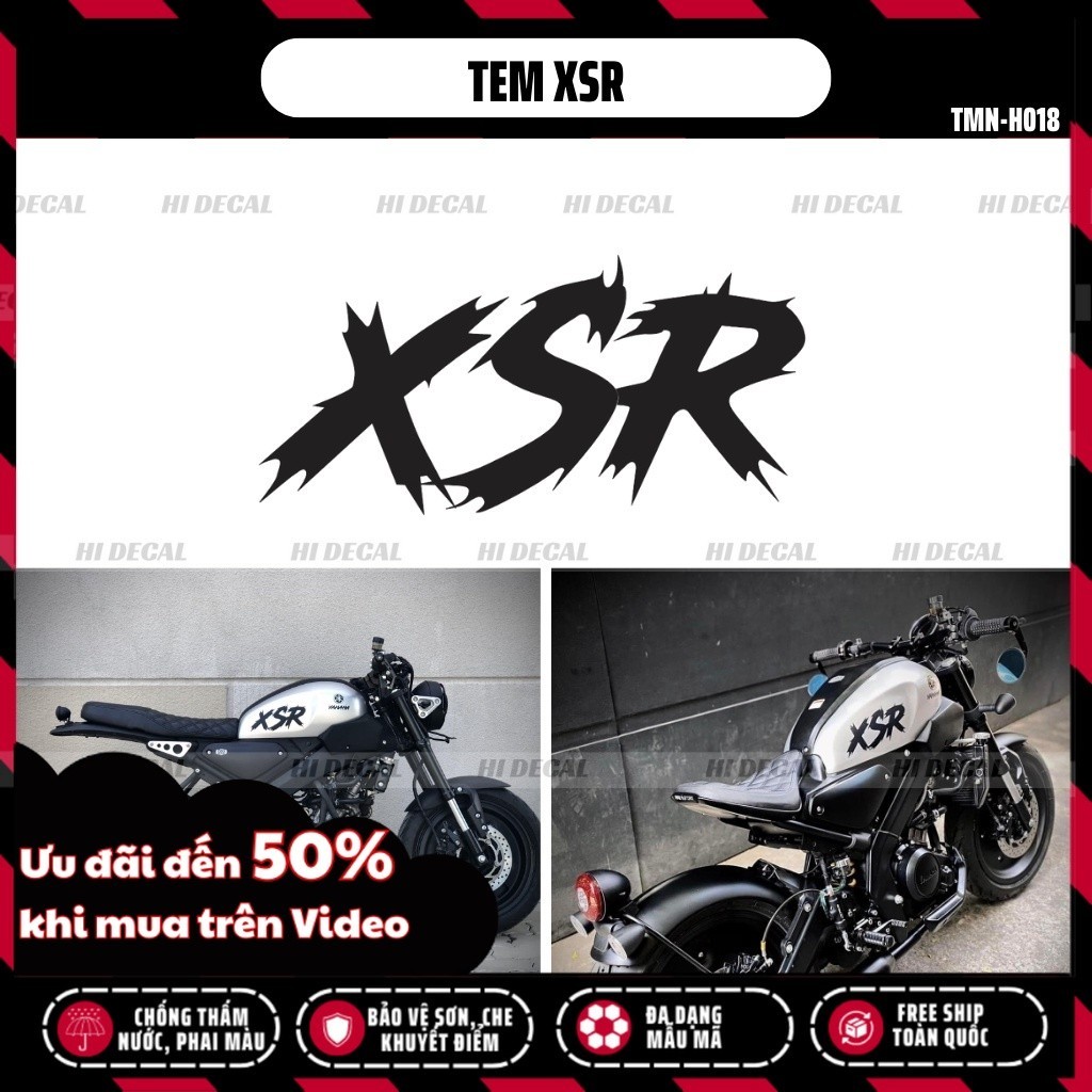 สติ๊กเกอร์สติ๊กเกอร์ XSR สําหรับรถยนต์ XSR 155 | ทีเอ็มเอ็น - 018 | รูปลอกกันน้ําและทนต่อการสึกหรอคุ