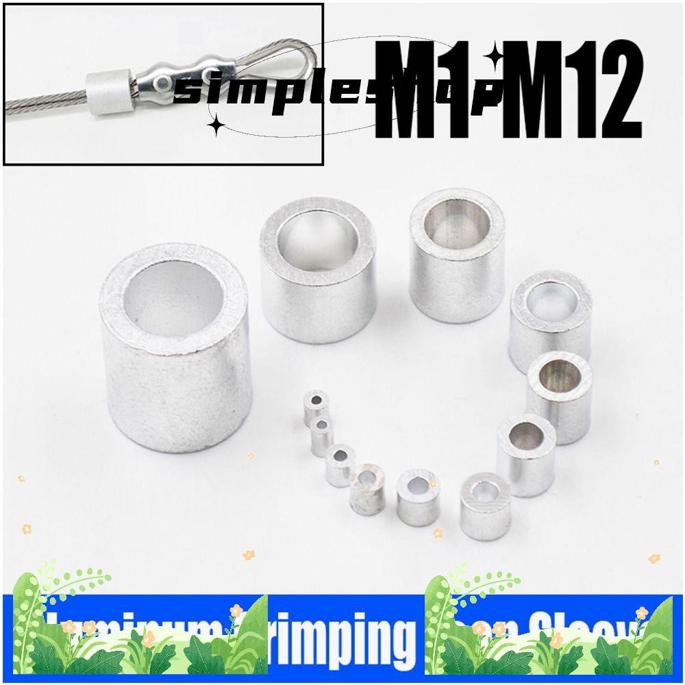 Simple ปลอกจีบสายเคเบิล อะลูมิเนียม ทรงกลม M1 เป็น M12 ทนทาน 10-50 ชิ้น
