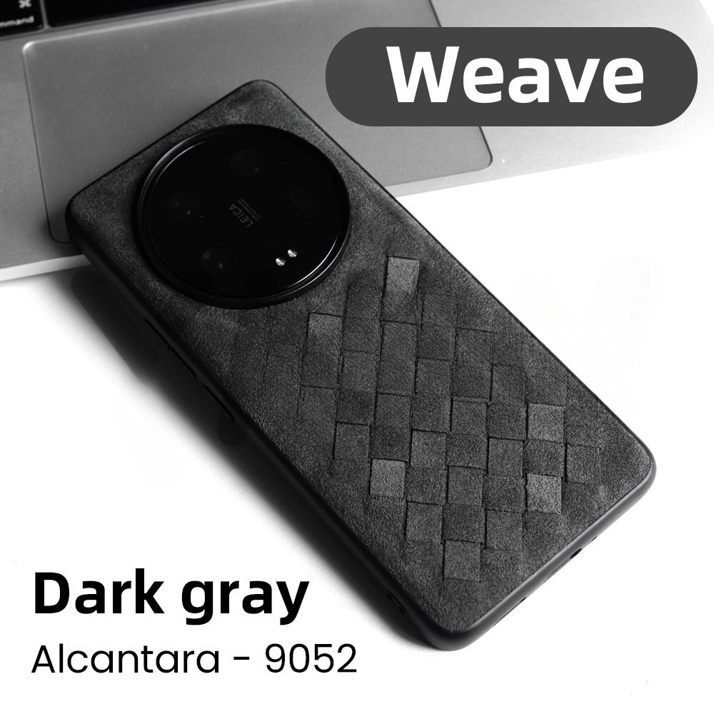 Alcantaraทอขนสัตว์หนังสําหรับxiaomi 14 Ultra 5G Mi 13 Pro 12s Mi11 หรูหราธุรกิจฝาครอบโทรศัพท์อัจฉริยะ