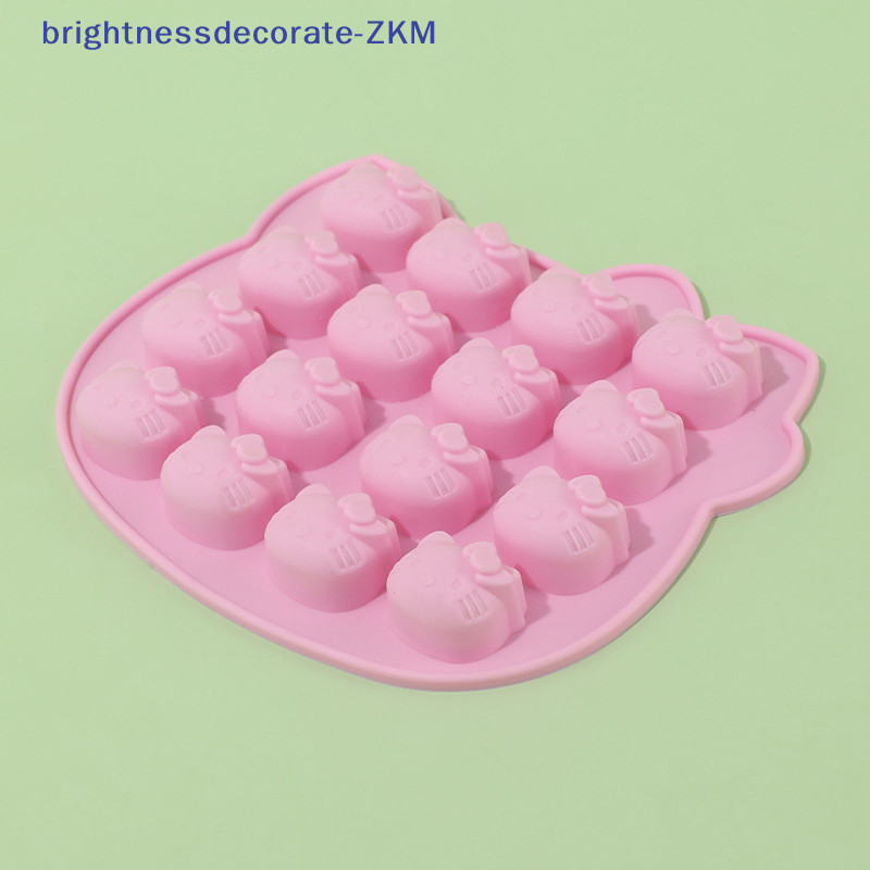 SANRIO [Brightdecorate] ถาดแม่พิมพ์ซิลิโคน รูปคิตตี้น่ารัก สําหรับทําน้ําแข็ง ช็อคโกแลต บิสกิต DIY