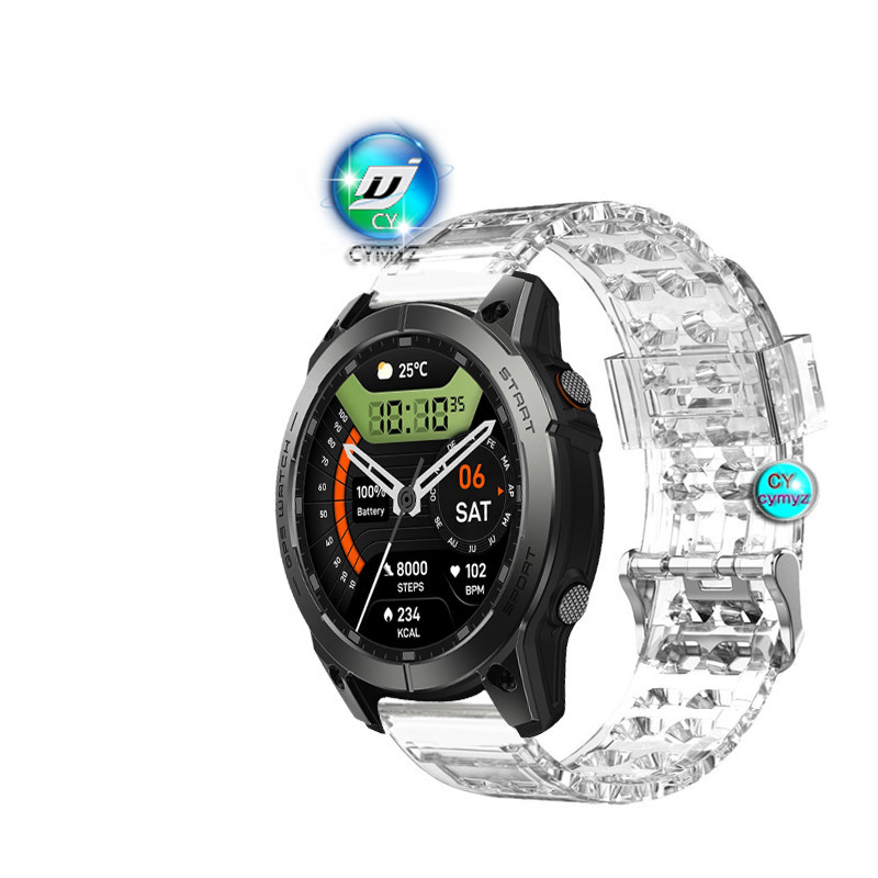 Zeblaze Stratos 3 Pro สายใส สําหรับ Zeblaze Stratos 3 Pro GPS สมาร์ทวอทช์ สายนาฬิกา สายรัดข้อมือกีฬา