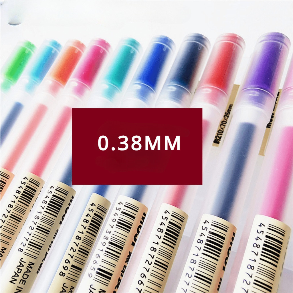 Mujl ปากกา 0.38 มม. ปลายบาง สีดั้งเดิม นําเข้าจากญี่ปุ่น