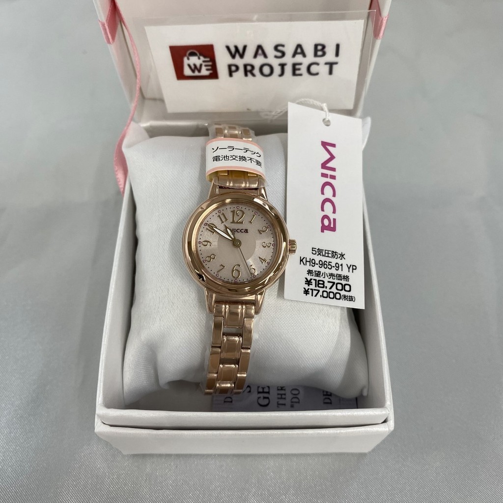 [Authentic★Direct from Japan] CITIZEN KH9-965-91 Unused Wicca Solar Crystal glass Pink SS Women Wrist watch นาฬิกาข้อมือ