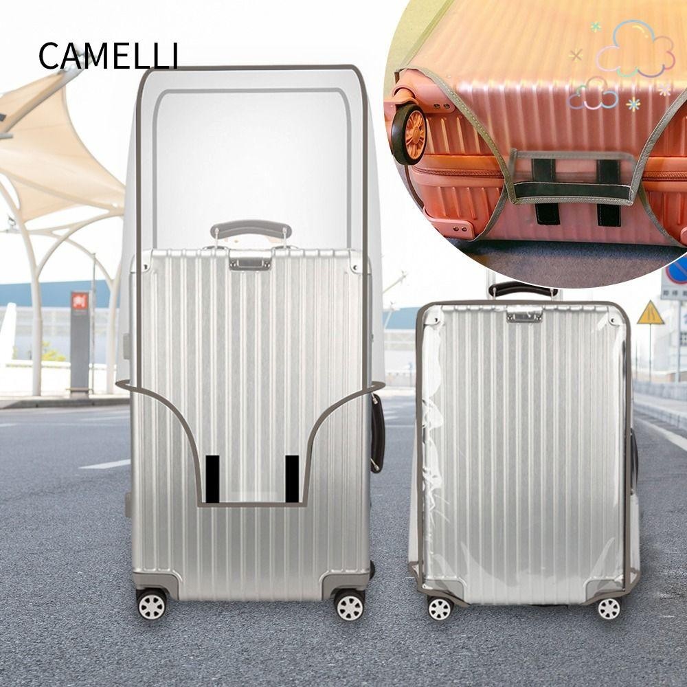 Camelli ผ้าคลุมกระเป๋าเดินทาง PVC แบบใส กันน้ํา กันฝุ่น 16-28 นิ้ว