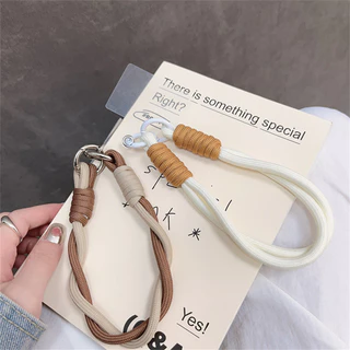 Luken Creative Braided Lanyard พวงกุญแจสําหรับเคสโทรศัพท ์ ผู ้ หญิง Anti Lost Knot เชือกสายคล ้ องกุญแจรถ Diy อุปกรณ ์ เสริมแฟชั ่ นพวงกุญแจ