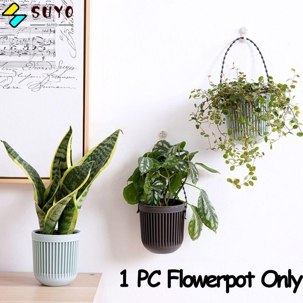 Suyo 1 PC แขวนกระถางดอกไม ้ ที ่ มีสีสันชาวไร ่ ตกแต ่ งบ ้ านสองชั ้ น