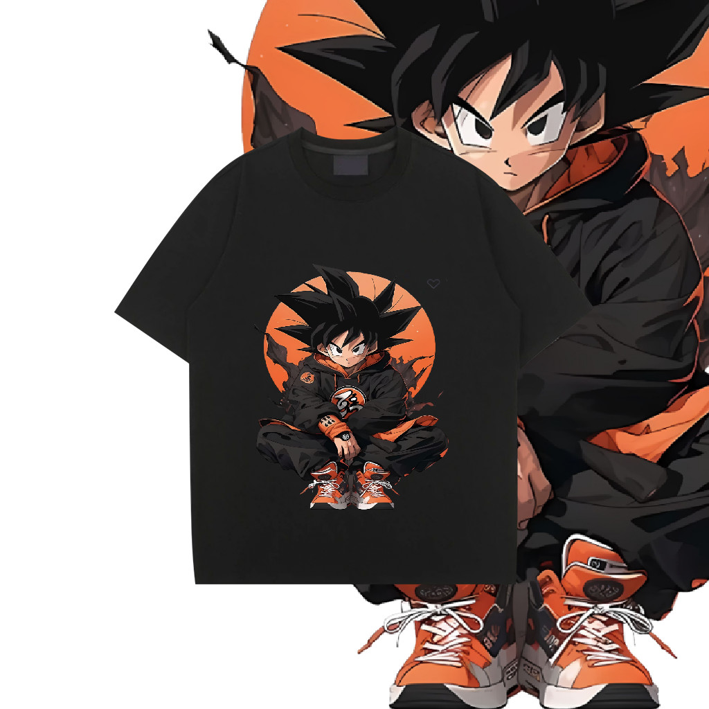 Dragon Ball ญี่ปุ่น อนิเมะ ดราก้อนบอล ระบายอากาศได้ แฟชั่น สันทนาการ แขนสั้น