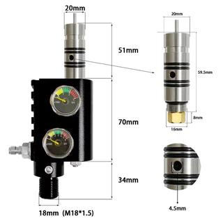 Air Condor PCP ป้องกันการระเบิดภายนอก regulation Z-type วาล์วแรงดันคงที่3500psi4500psi