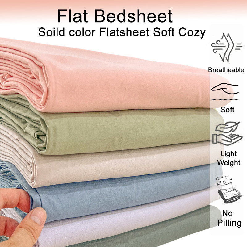 โรงแรมผ้าปูที่นอนผ้าฝ้ายผ้าปูที่นอนสีทึบราคาถูกผ้าปูที่นอน3ฟุต3.5ฟุต5ฟุต6ฟุต
