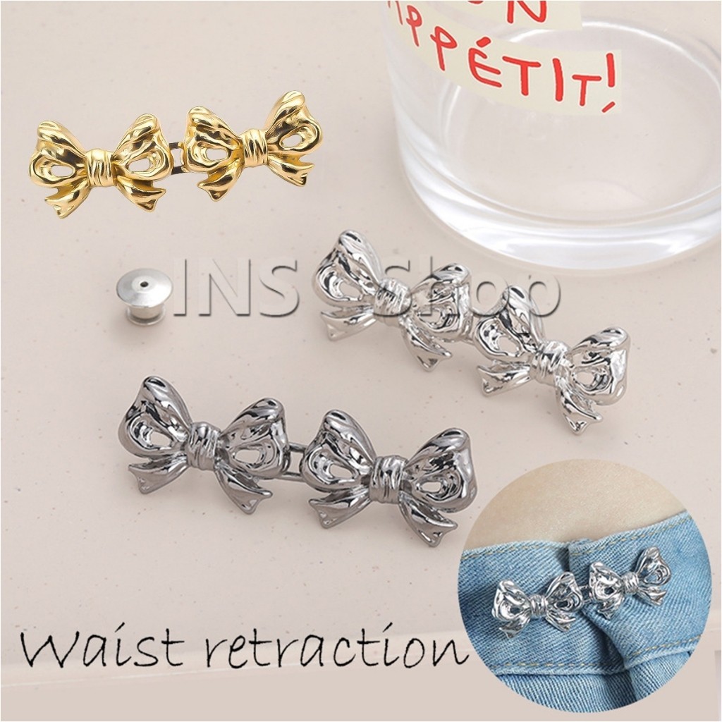 Ins ตะขอกางเกง ชุดกระดุมโลหะ ปรับระดับได้ โ Pants button