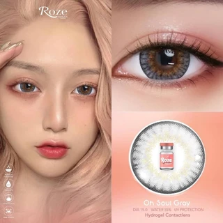 🔥คอนแทคเลนส์ Hydrogel❤️ขนาดบิ๊กอายโตมาก❤️ Oh soul (Rozelens) สี : Brown/Gray