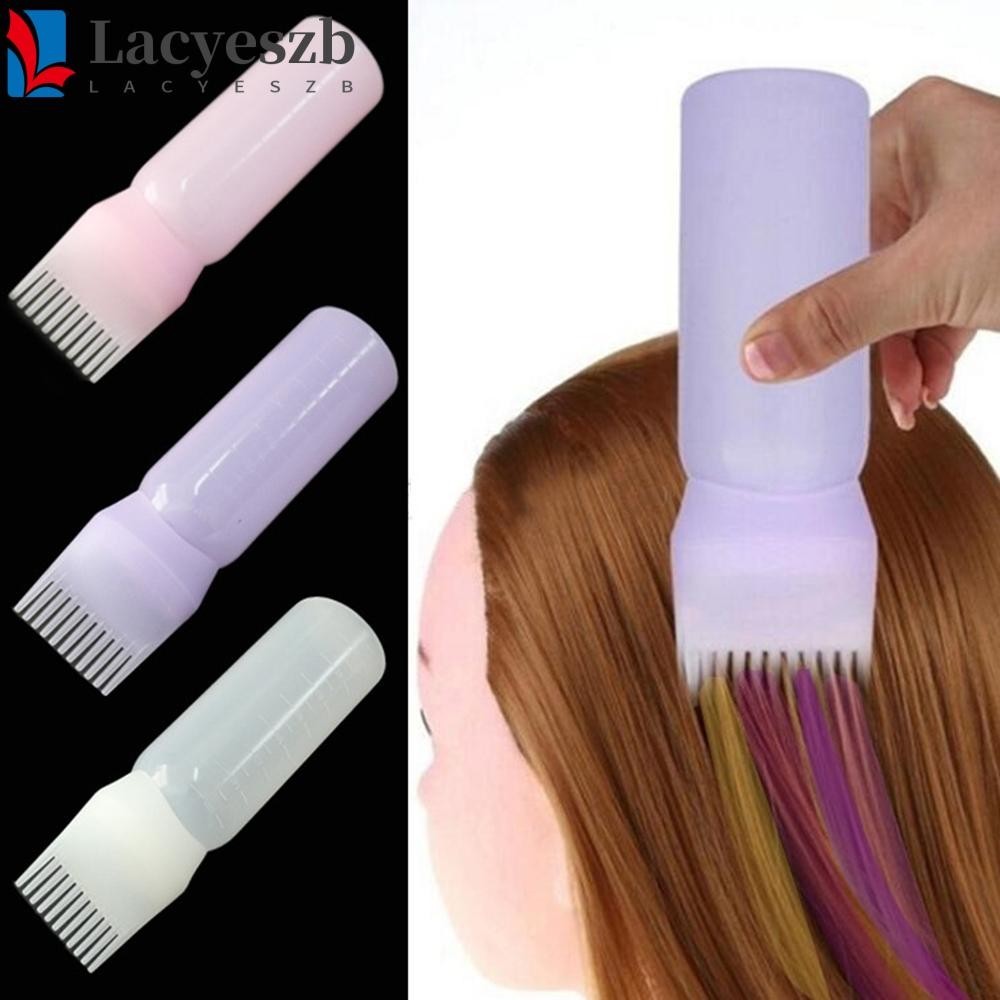 Lacyeszb ขวดย้อมผมพร้อมแปรงสําเร็จการศึกษาขวดเปล่าผม Colouring Dispensing หวีเครื่องมือจัดแต่งทรงผมเครื่องมือย้อมผม