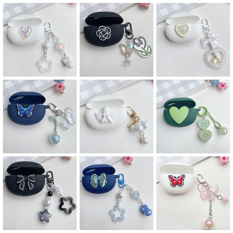 สําหรับ SoundPEATS Air3 Deluxe / Capsule3 Pro /Opera03 05 /Air3 Pro กรณีหรูหราผีเสื ้ อพวงกุญแจหูฟัง