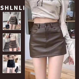 ฤดูใบไม ้ ผลิและฤดูใบไม ้ ร ่ วงผู ้ หญิงเอวสูงสลิมฟิตหนังสั…