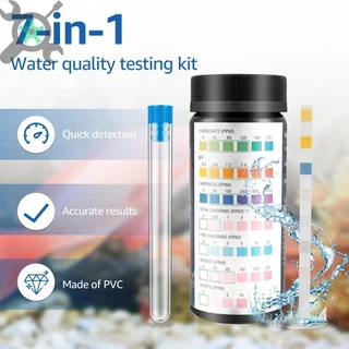 100PCS Aquarium Test Strips 5/6/7/9/14/16/17 in 1แผ่นทดสอบคุณภาพน้ำ ชุดแถบทดสอบค่า pH น้ําเค็ม น้ําจืด สําหรับตู้ปลา ชุดตรวจคุณภาพน้ำ ที่ตรวจค่า pH ในน้ำ แผ่นทดสอบคุณภาพ กระดาษวัดค่า บ่อปลา สระ