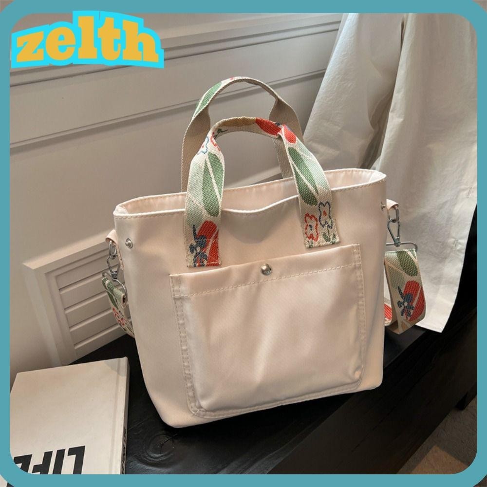 Zelth Tote Bag, Solid Color Waterproof Crossbody Bags, Daily Used Multi-Pocket Large Capacity Fashioning Bag Women Girl