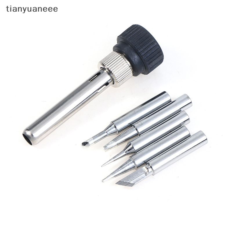Tianyuaneee สําหรับ ESD 852D 936 737D 898D 907 HAKKO ปลายเหล็ก Cannula ปลอกและ 5 X หัวแร้งเคล็ดลับสถานีบัดกรีเหล็กอะแดปเตอร์ Well