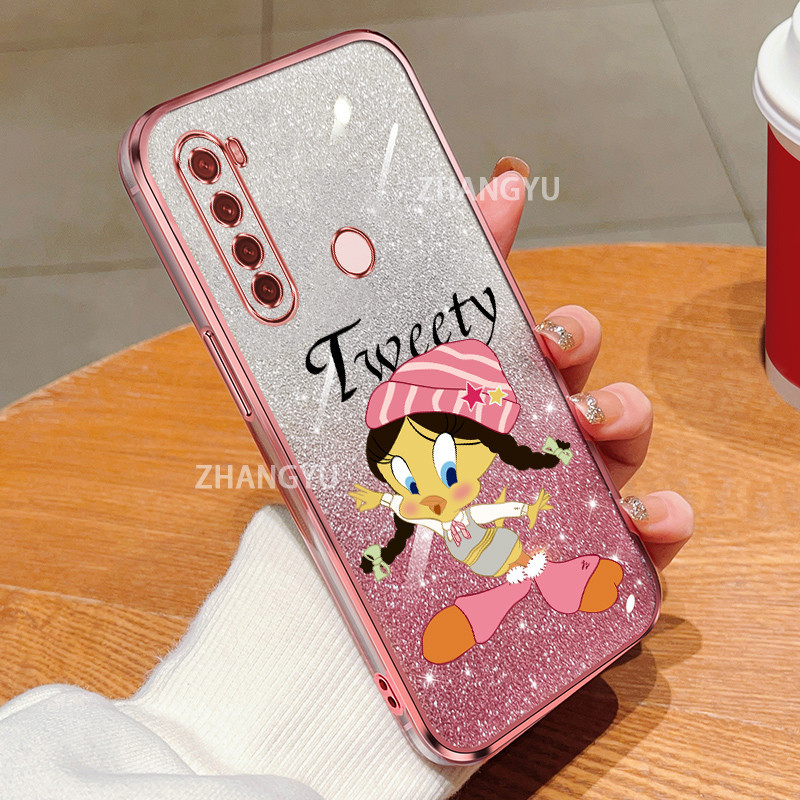 Casing Redmi note 7 note 8 เคสโทรศัพท ์ TPU Duck Girl Pattern Silicone Ultra Thin Electroplated Soft Case