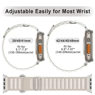 Alpine Strap Band สร้อยข้อมือไนลอนสําหรับ Apple Watch 44/40/49/45 มม.41 มม.38 มม.42 มม.Iwatch Ultra 2 Series 9 3 4 5 6 7 8 SE