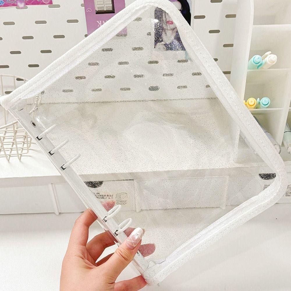 Jeremy1 A5 Binder Photocard Holder, หน้าด้านใน PVC Photo Album Binder, Kawaii โปร่งใส Photo Card Holder Card Storage Book Idol Card Collect Book Collection รอบไอดอล - รูปที่ 7