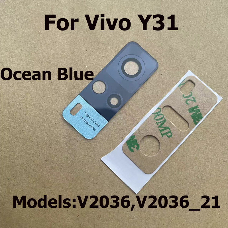 สําหรับ Vivo Y31 เลนส์กล้องด้านหลังด้านหลังพร้อมกาวสติกเกอร์กาวเปลี่ยน V2036