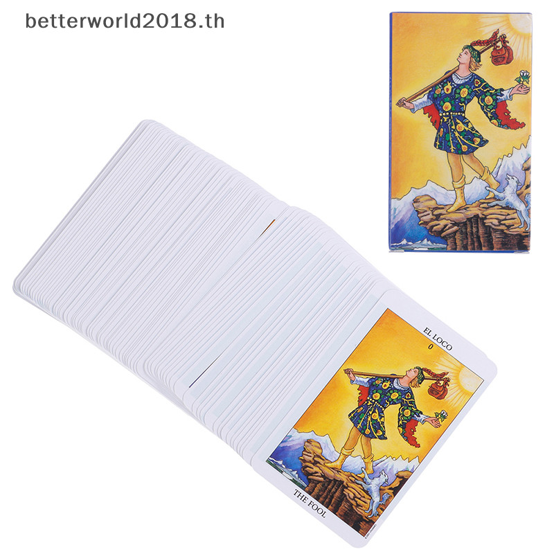 [betterworld2018 ] 78 ใบ Rider Waite Original Tarot Card Card Cards Deck Regular Size Instructions [TH ]