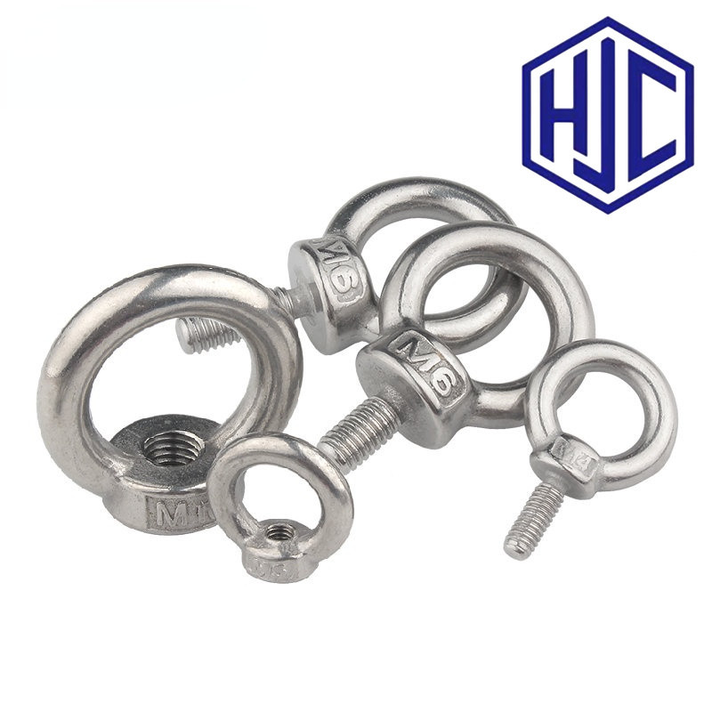 M3/M4/M5/M6 สกรูห่วงเกลียวหมุน (เกลียวหยาบ)  สแตนเลส304 สกรูตาสลักห่วงกลม