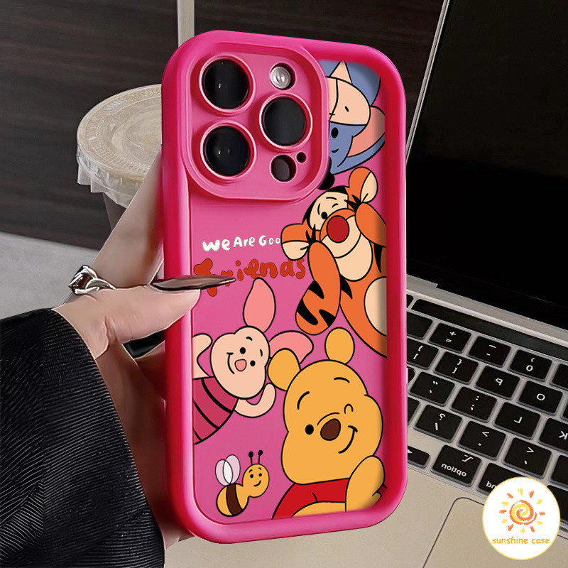ลายการ์ตูนครอบครัววินนี่เดอะพูห์ ไอโฟน11 For iPhone12 13 14 15Pro MAX X XS XR XS 6 7 8Plus SE2020 เคสโทรศัพท์