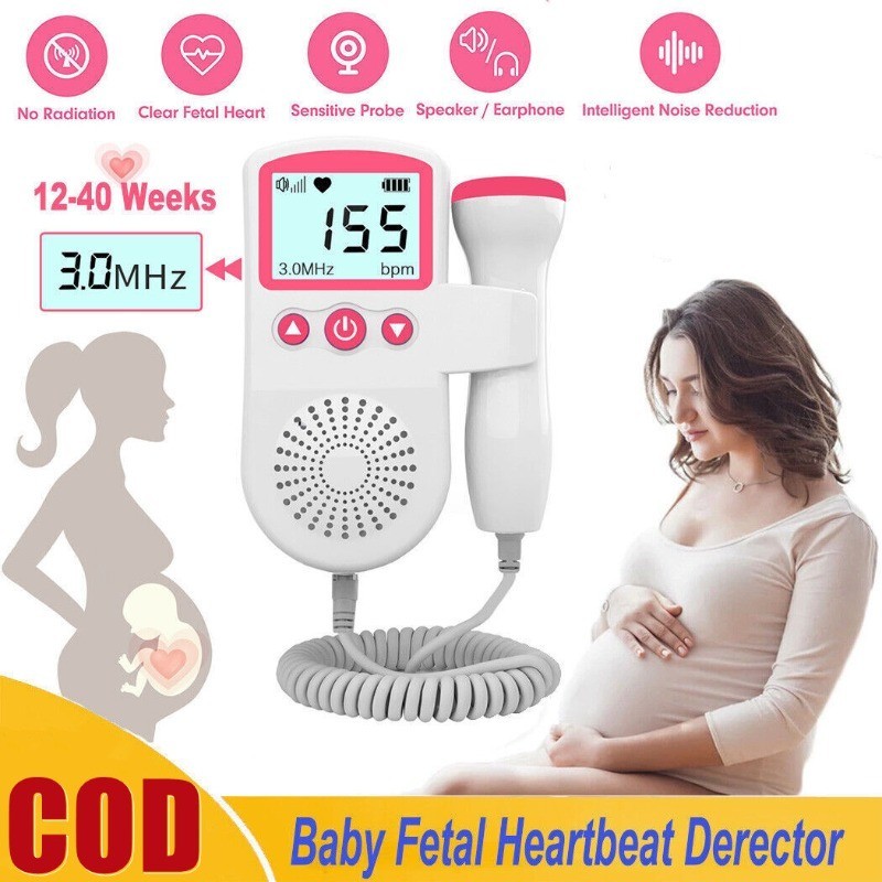 Layer 3.0mhz อัพเกรด Doppler Fetal Heart Rate Monitor ทารกในครรภ์ Heart Rate Monitor บ้านตั้งครรภ์เด