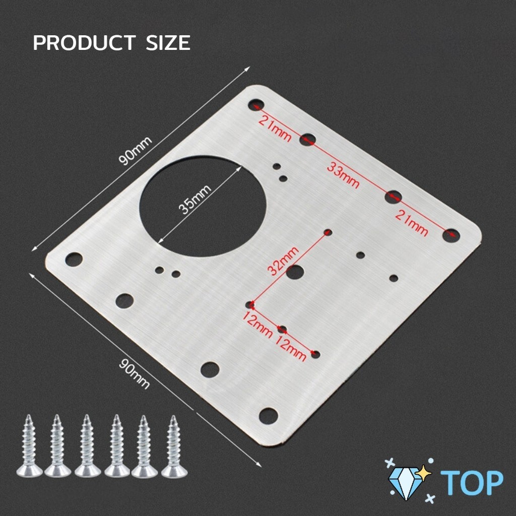 แผ่นซ่อมเสริมบานพับถ้วย ราคาต่อ 1 ชิ้น 35 mm ซ่อมแซมประตูตู้ Cabinet Hinges Repair Plate ราคา ถูกที่สุด ดีลบีเคเค แกลเลอรีภาพที่ 7