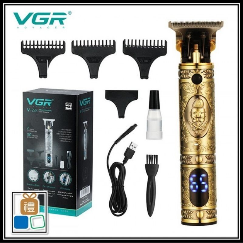 VGR V-228 STEEL CORDLESS CLIPPER PROFESSOR HAIR TRIMMER