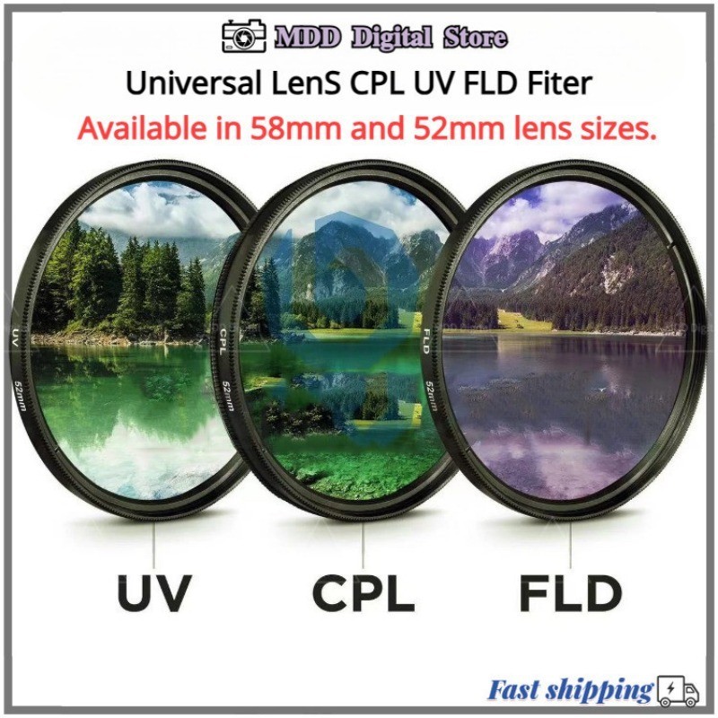Universal Filter CPL FLD Filter UV Filter สําหรับ Canon กล้องกรองแหวนเคสโทรศัพท์