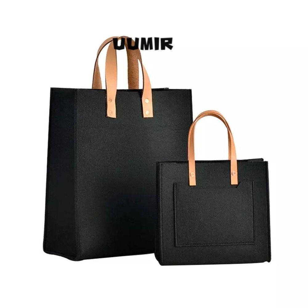 UUMIR กระเป ๋ าถือช ้ อปปิ ้ ง , กระเป ๋ าโท ้ ตสักหลาดหลากสี , ข ้ นแบบพกพาทุกวันเดินทางกระเป ๋ าสะพายความจุสูงทํางาน