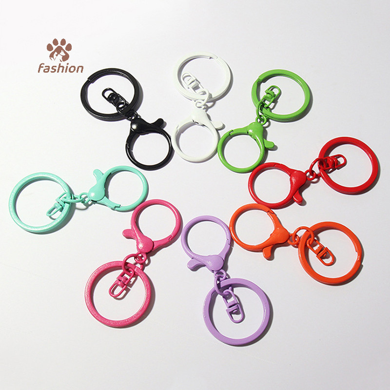 [แฟชั่น] สีเข็มกลัดกุ้งก้ามกรามฤดูใบไม้ผลิขนาดใหญ่ Claspsps ตะขอเปิดแหวน Key Hook พวงกุญแจสําหรับเครื่องประดับทํา DIY พวงกุญแจอุปกรณ์เสริม {TH} - รูปที่ 4
