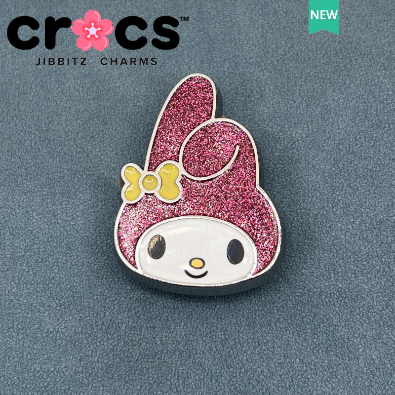 JIBBITZ Crocs charms ตัวติดรองเท้า Melody Kuromi โลหะ ตัวติดรองเท้า Crocs