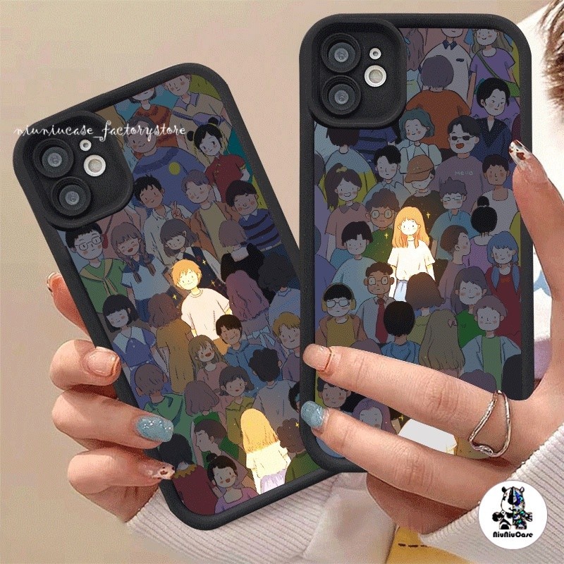 เคสไอโฟน11 13 เคสโทรศัพท์ For iPhone 11 12 13 14 15 Pro Max XR X XS Max 6 7 8 14 Plus SE เคส Couple Pattern Soft Case