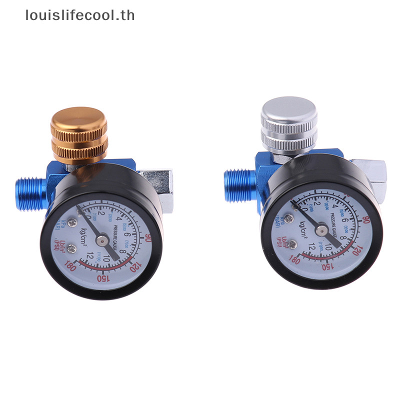 Louislifecool 1/4NPT HVLP spary regulator เครื ่ องวัดความดันอากาศสําหรับสเปรย ์ ใหม ่